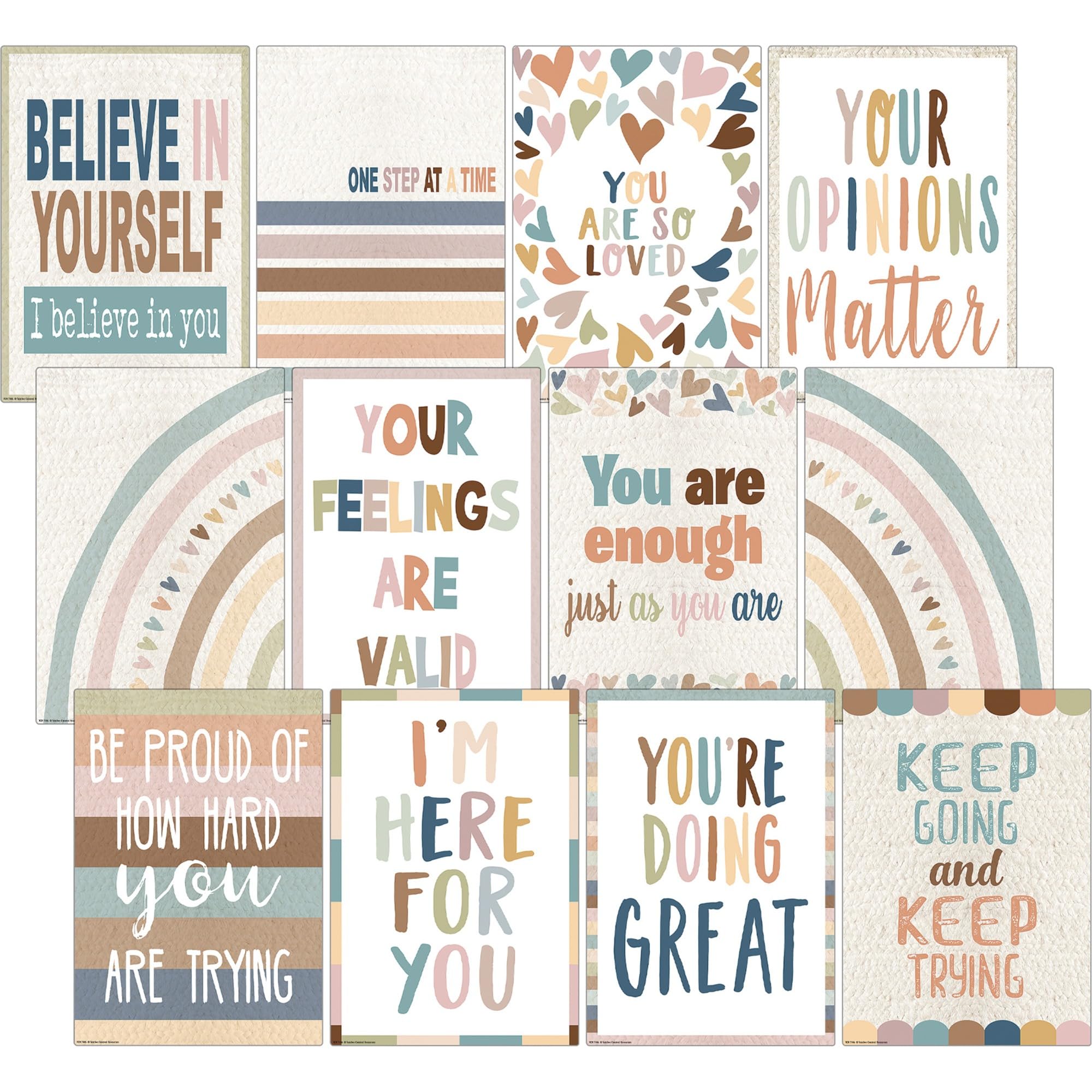 Teacher Created Resources Everyone Is Welcome Small Posters, 15-3/4' X 11', Pack Of 12 Posters