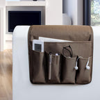 MDSTOP 5 Pockets Remote Control Holder, Magazine Rack, Space Saver Organizer, Draped Over Sofa, Couch, Recliner Armrest