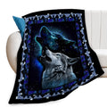 Wolf Blanket Wolfs Print Throw Blankets For Couch Sofa Bed Stuff Decor Lightweight Soft Cozy Fleece Plush Warm Flannel Bedding B