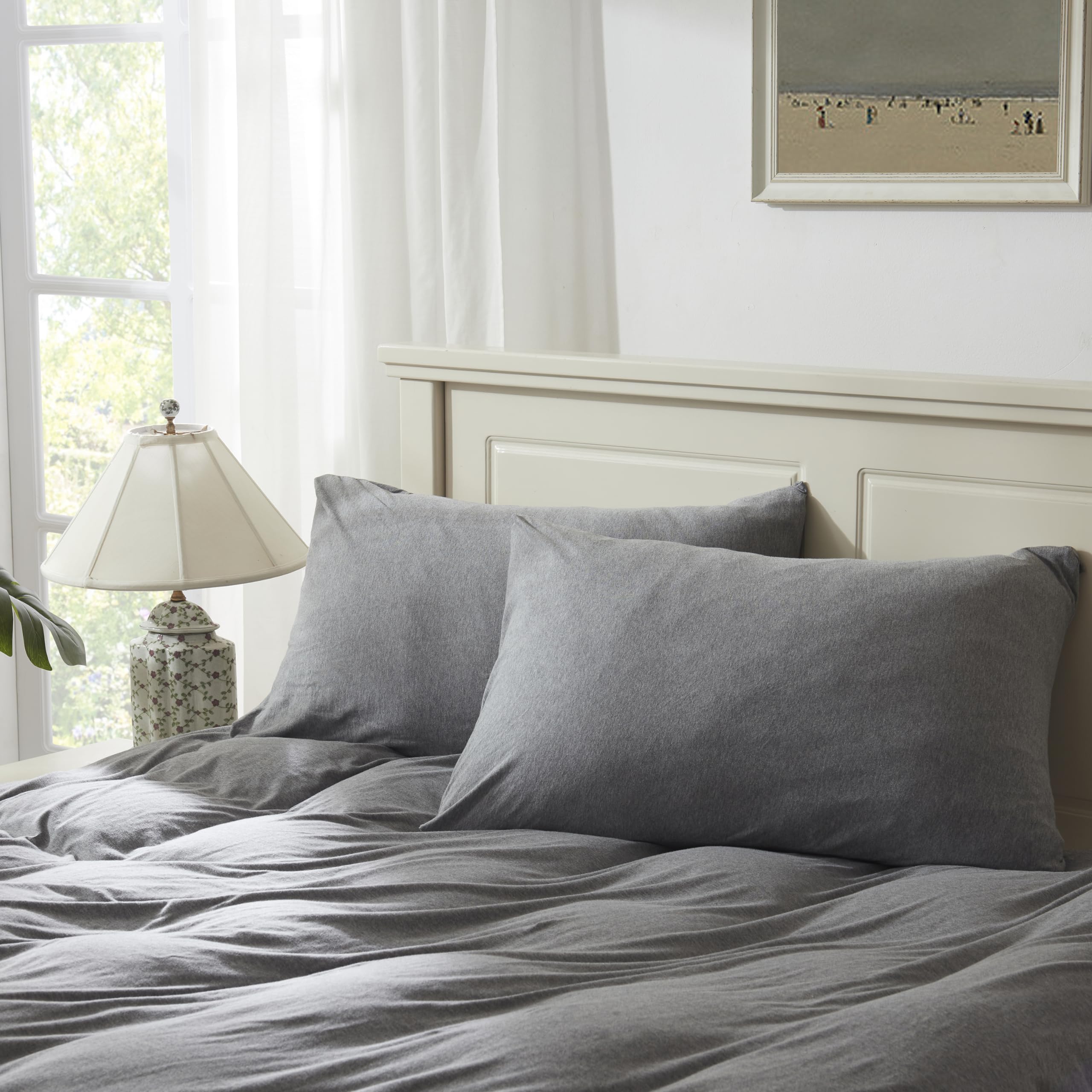 Household 100% Jersey Cotton Pillowcase 20   X30   -Light Weight, Comfortable, Super Soft Pillow Case With Envelope Closure Set