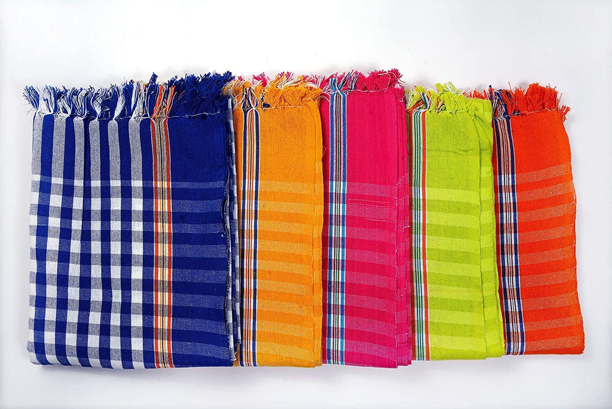 Adhya Handlooms100% Pure Cotton 800 GSM Hand, Face, Hair, Sport, Beach, Bath Towel(5)