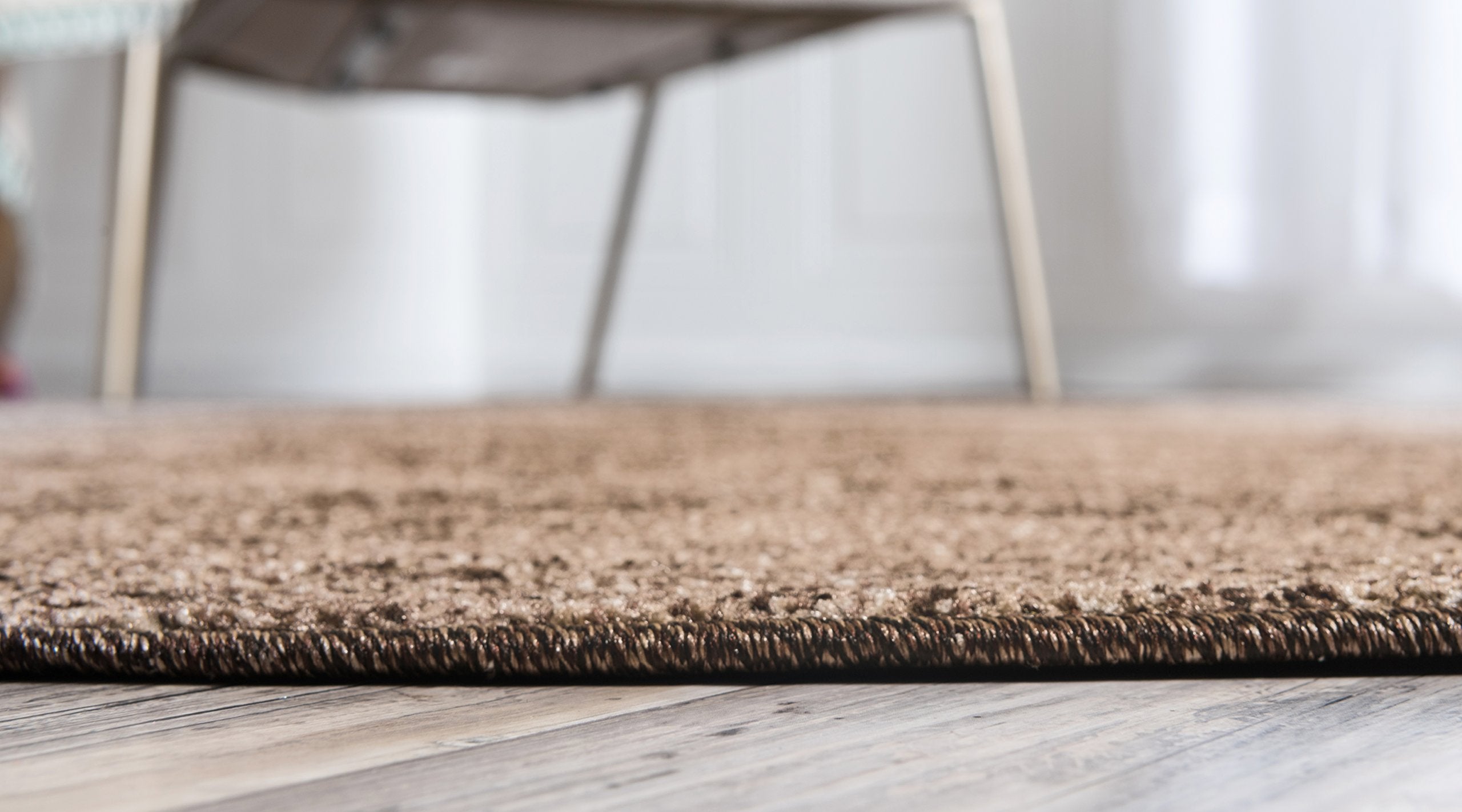 Unique Loom Del Mar Collection Area Rug - Lucille (6' 1'' Round, Brown/ Ivory)