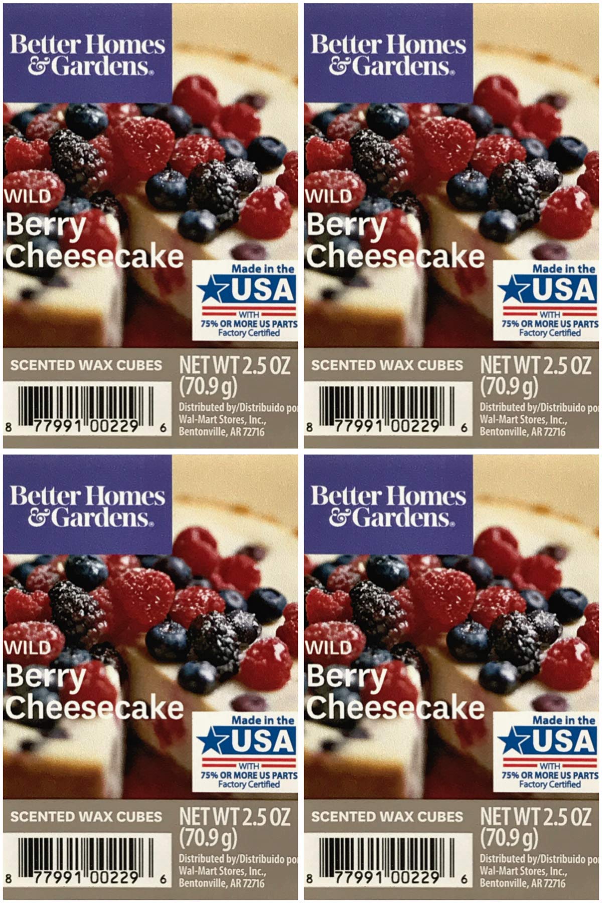 Better Homes and Gardens Wild Berry Cheesecake Wax Cubes - 4-Pack