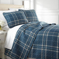 Southshore Fine Living, Inc. Oversized Queen Quilt Bedding Set, 3-Piece, Full Or Queen Size Plaid Quilt With 2 Shams, Lightweigh