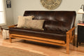 Kodiak Furniture Monterey Futon Set, No Drawers, With Butternut Base And Oregon Trail Java Mattress