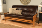 Kodiak Furniture Monterey Futon Set, No Drawers, With Butternut Base And Oregon Trail Java Mattress