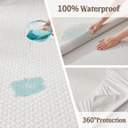 Bedlore King Mattress Protector, Waterproof Noiseless Mattress Cover With Deep Pocket For 6-18 Inches Mattress, Soft Breathable