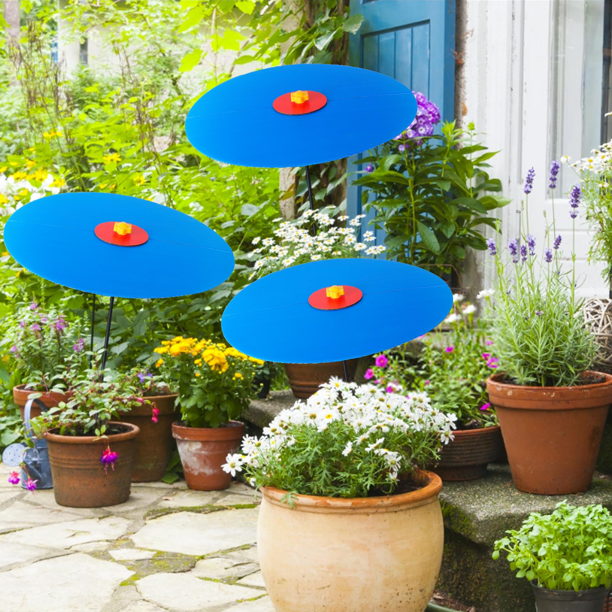 Atvkov 3 Pack 16.5 Inch Plant Shades Cover For Outdoor Plants Garden Plant Shade Umbrella Sunblock Umbrellas For Potted Plants G