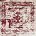 Unique Loom Sofia Collection Area Rug - Salle Garnier (6 1 Square Burgundy/Ivory)