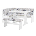 Linon Lucy Coffee Nook - White 66.25 x 34.5 x 50.25