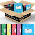 Rosmonde 50 Pack, Bulk Composition Notebooks, College Ruled Notebook, 200 Pages (100 Sheets), 9-3/4 X 7-1/2, Hard Cover Binding,
