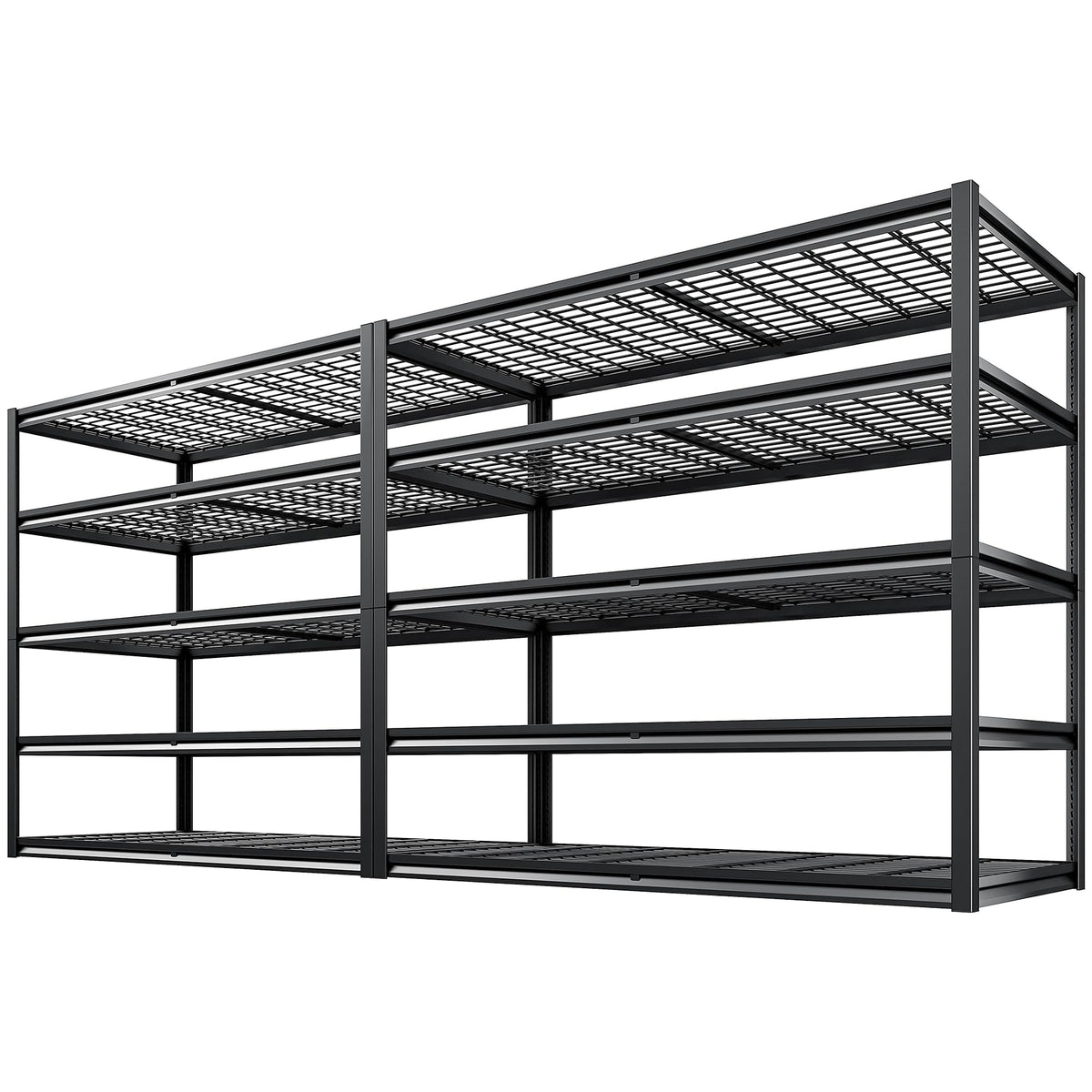 Reibii 55.2'' W X 78.2'' H X 26'' D, 5-Tier Metal Garage Shelving Units, 3000Lbs Capacity, Adjustable Heavy Duty Shelves, 2 Pack