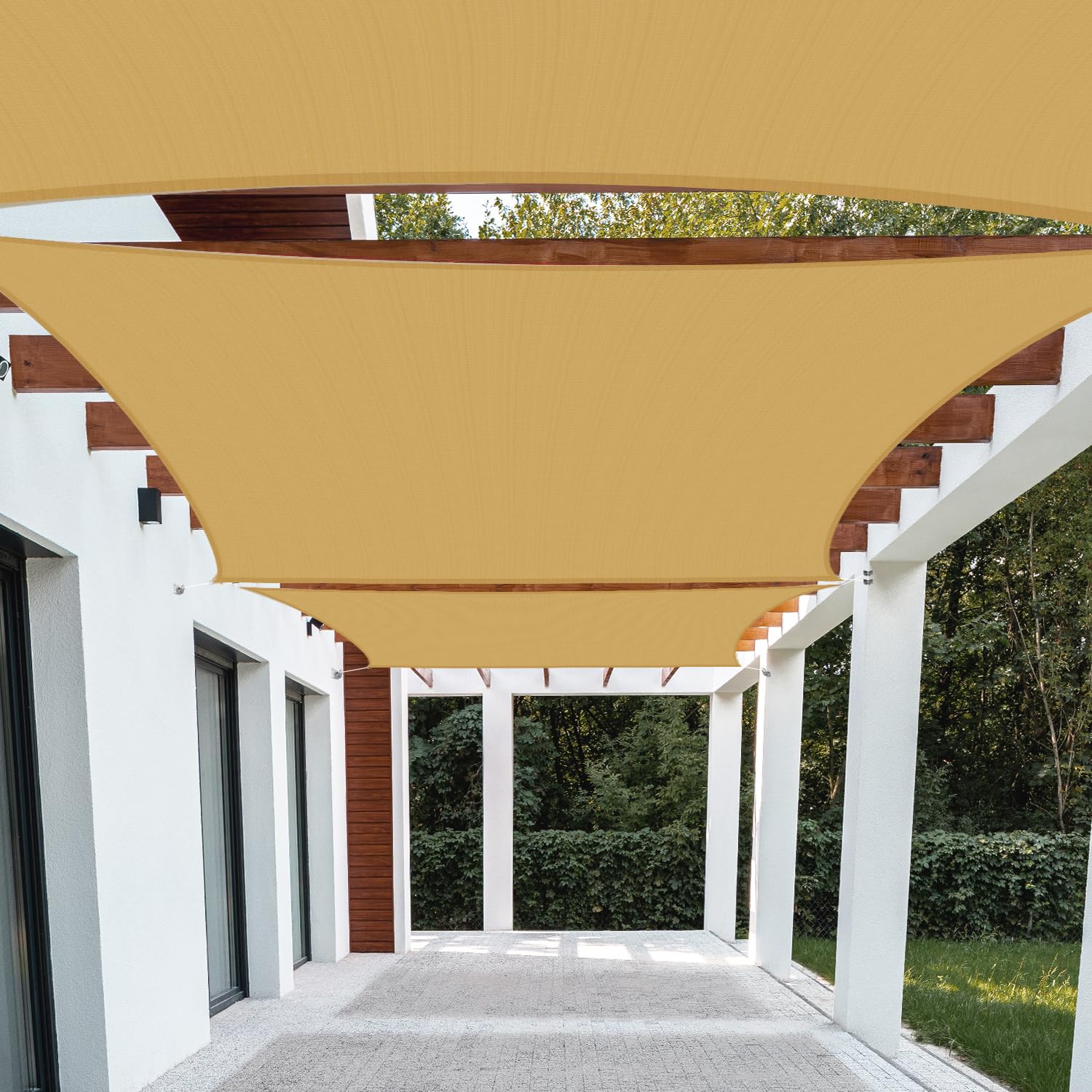 Patio Paradise 14' X 23' Sun Shade Sail Rectangle Canopy Patio Cover Sunlight Block Awning Heavy Duty Commercial Grade For Backy