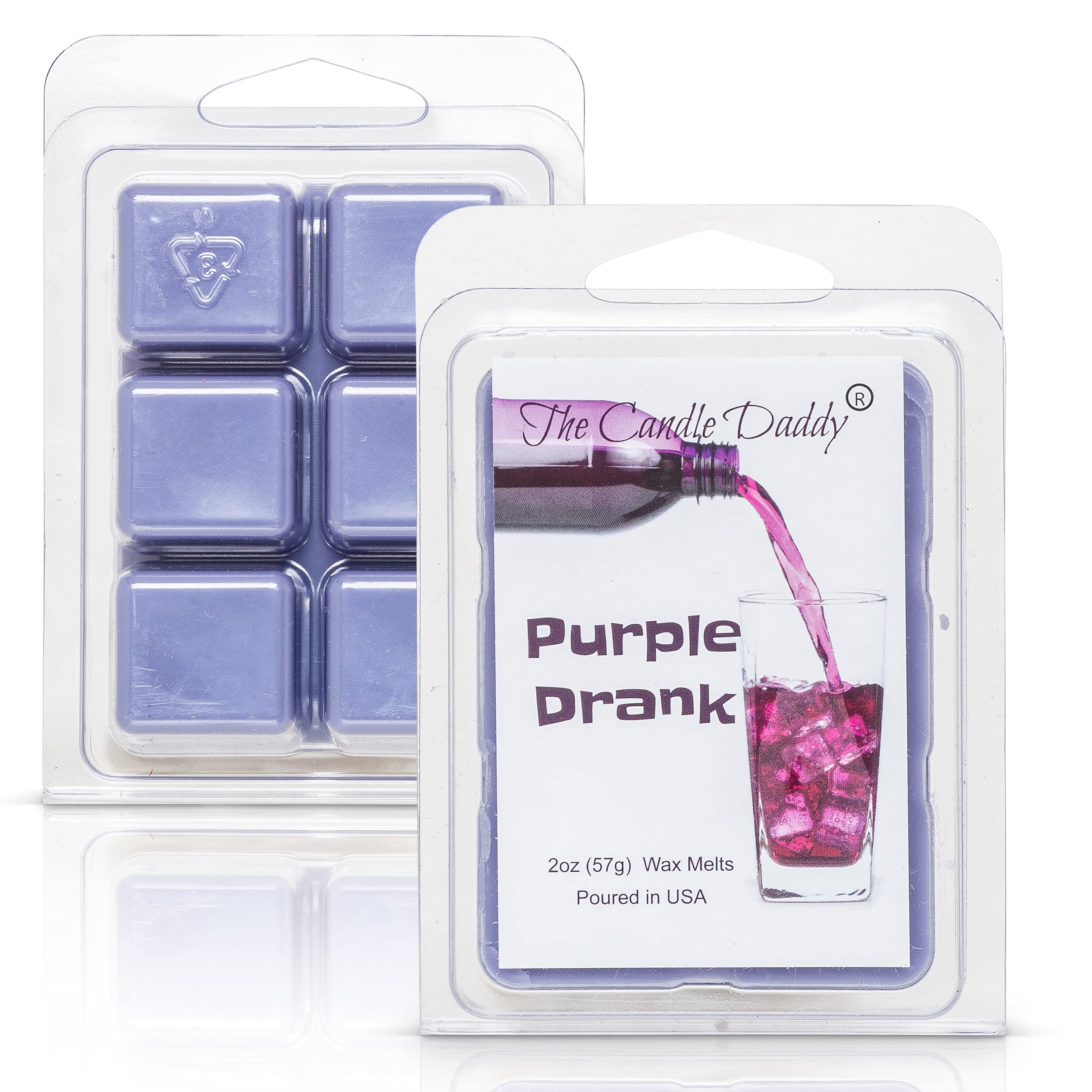The Candle Daddy Purple Drank - Grape Soda Scented - Maximum Scent Wax Cubes/Melts - 1 Pack - 2 Ounces - 6 Cubes