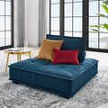 Modway Saunter Tufted Fabric Armless Chair, Azure