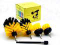 5 Pieces Different Size Cleaning Supplies Drill Brush Attachment Kit with 6 Inch Extender Power Scrubber/Toilet Brush/Bathroom S