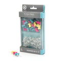 U Brands Push Pins, Clear Red Yellow And Green Plastic Head, Steel Point, Pop Spring Fashion Colors, 50-Count