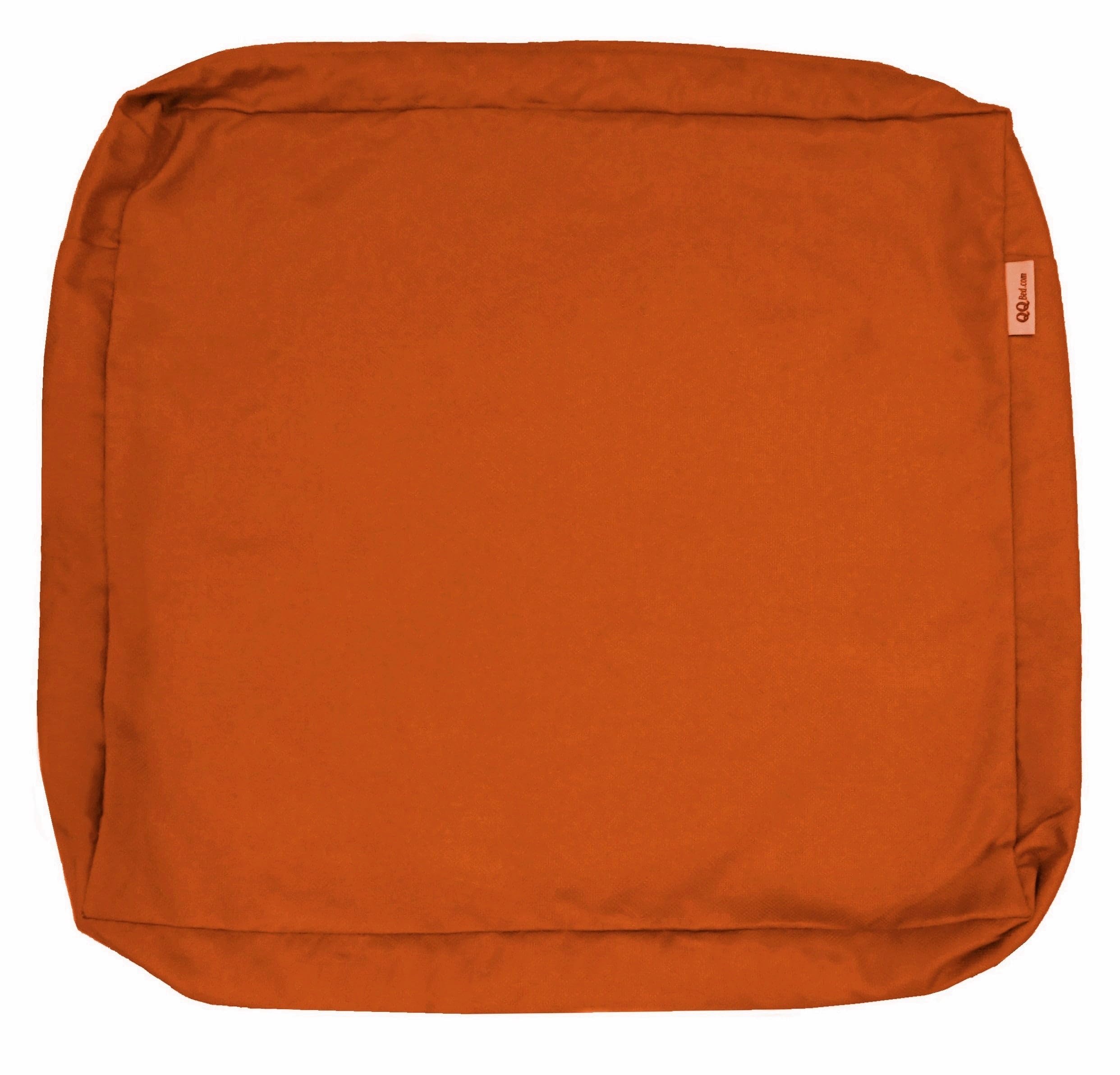 Qqbed Outdoor Multi Pack Patio Chair Washable Cushion Pillow Seat Covers - Replacement Covers Only (25'X25'X5' 4 Pack, Rust)