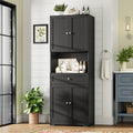 HIFIT Tall Bathroom Storage Cabinets, Modern Linen Storage Cabinet with 4 Doors & Shelves & Drawer, 67  H Tall Storage Cabinet F