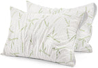 Utopia Bedding Bamboo Viscose Waterproof Pillow Protector Zippered (2 Pack) Standard - Bed Bug Proof Pillow Encasement 20 X 26 I