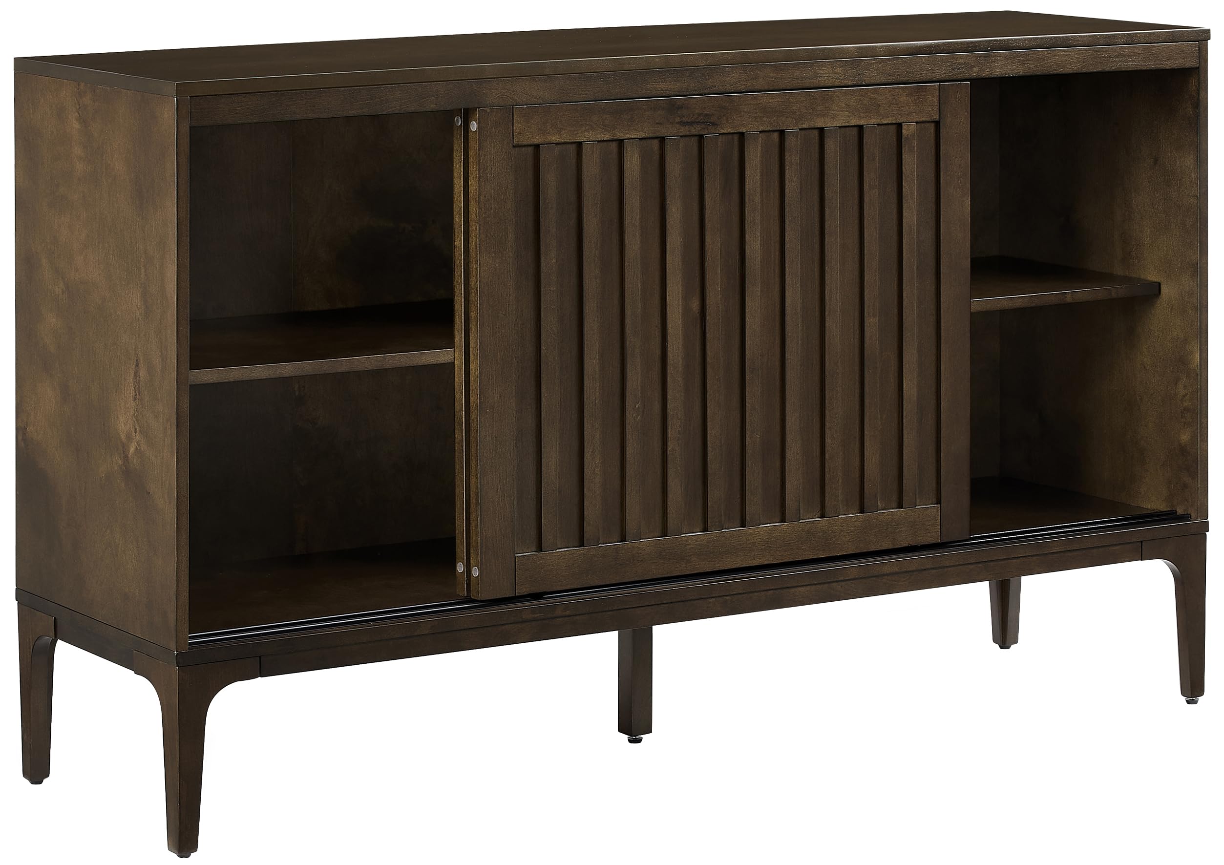Crosley Furniture Asher Mid-Century Modern Sideboard Buffet Cabinet, Dark Brown, Engineered Wood, Model CF4219-BR