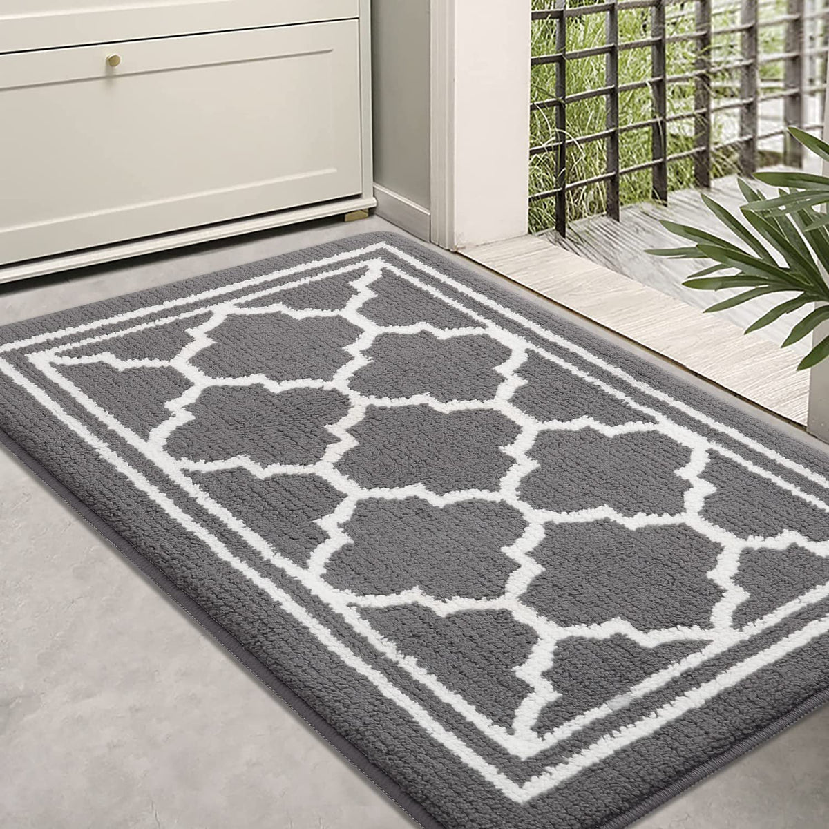 Buganda Indoor Door Mat, Resist Dirt And Absorbent Entrance Mat, Antislip, Low Profile Inside Floor Mat Doormat For Entryway (2