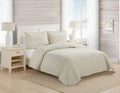 Tommy Bahama Quilt Set Soft Bedding With Matching Sham, Lightweight Home Decor For All Seasons, Twin, Chevron Dune Beige