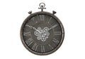 Monarch Specialties I 9075 Clocks, 24' Round, Gear Mechanism, Wall Clock, Grey, Transitional