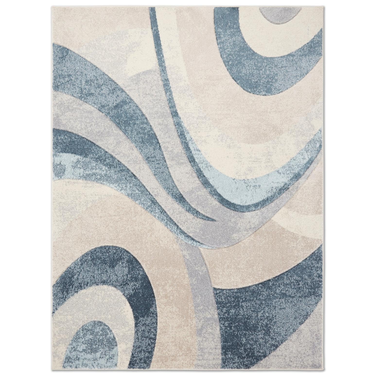 Home Dynamix Tribeca Slade Modern Area Rug, Abstract Blue 67x910