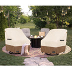 Anartcle Outdoor Swivel Lounge Chair Cover 2 Pack,600D Waterproof Heavy Duty Outdoor Chair Covers(35 W X 37 D X 38.5 H Inches),P