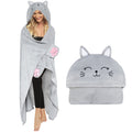 Moyel Cat Blanket Hooded Cat Gifts For Cat Lovers Birthday Gifts For Women Funny Cute Wearable Blanket Hoodie Gifts For Mom Girl