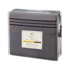 Clara Clark Premier 1800 Collection Full 4Pc Microfiber Bed Linen Set, Charcoal Gray, Deep Pocket Sheets