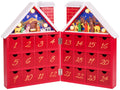 BRUBAKER Reusable Wooden Advent Calendar to Fill - Red Christmas House with Nativity Play and LED Lighting - DIY Christmas Calen