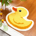 Duraaamo Cute Duck Bath Mat Ducky Bathroom Rugs Non Slip Washable Floor Rugs Soft Tufted Yellow Plush Doormat for Bathroom Bedro