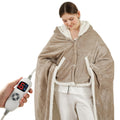 ESTINGO Wearable Heated Blanket Electric Throw, Heated Shawl with 6 Heating Levels and 1-4 Hours Auto Off, Heated Hoodie Women f