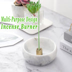 Marble Incense Holder, Incense Burner For Meditation, 9 Incense Holes Suitable For Most Incense Types, Easily Grab All Incense A