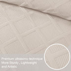 Exclusivo Mezcla Quilt Set Twin Size, 2 Pieces Brich Beige Twin Quilt Bedding Set, Lightweight Quilts Soft Bedspreads Modern Str