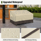 Mr. Cover Outdoor Couch Cover Waterproof, Patio Furniture Covers For 2-Seater Couch, Fits Up To 60'W X 35'D X 35'H, Moisture-Proof & Uv-Protection, Brown & Khaki