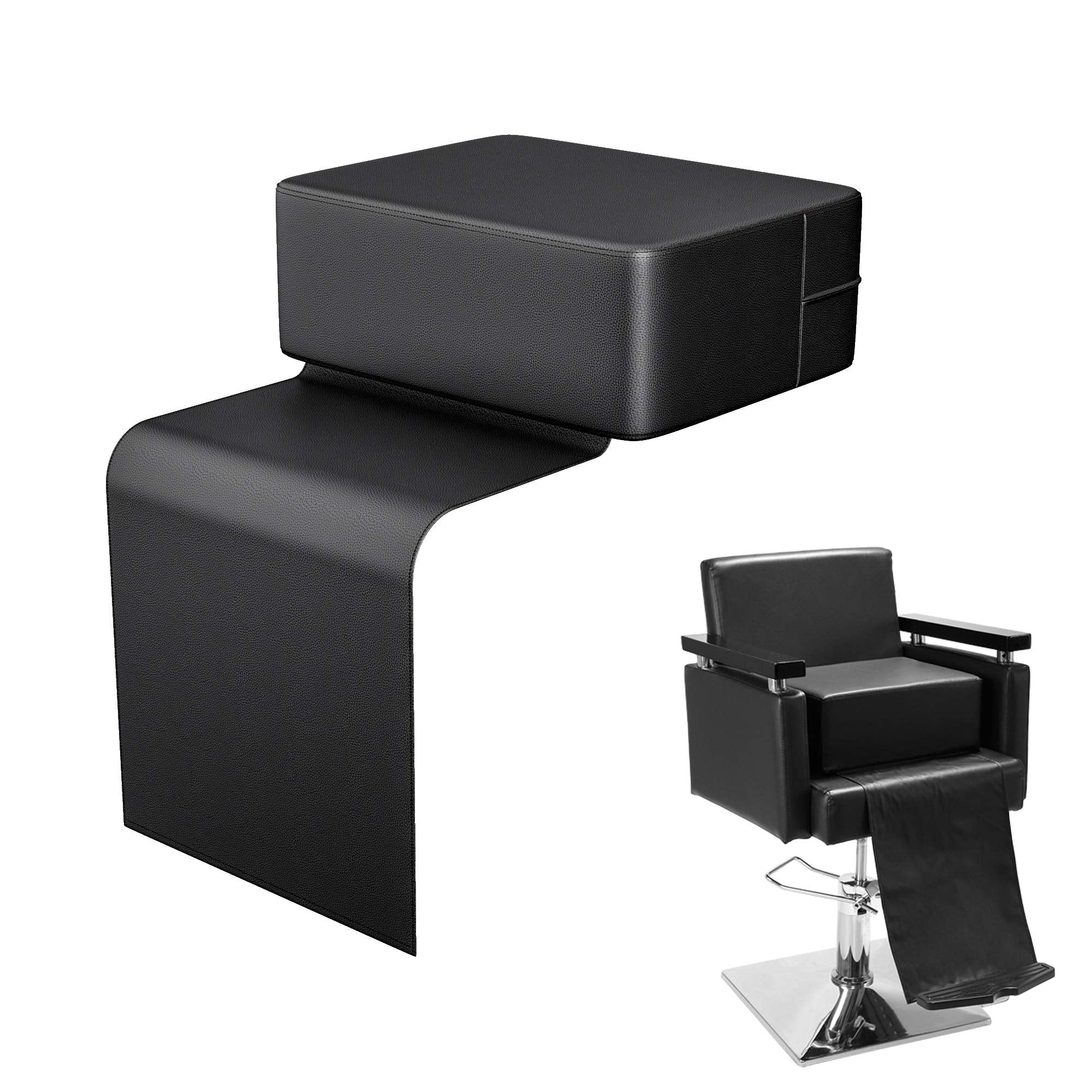 PENNYNANA Salon Booster Seat Leather Cushion for Kids Child Hair Cutting, Oversize Barber Booster Seat for Salon Styling Chair, 