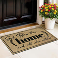 Door Mat Home Mats for Front Door Indoor Outdoor Entrance Welcome Mats with Non-Slip Backing God Bless Mat for Family Housewarmi