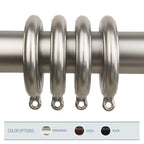 Rod Desyne Decorative 1.75 Inch Eyelet Rings, Satin Nickel