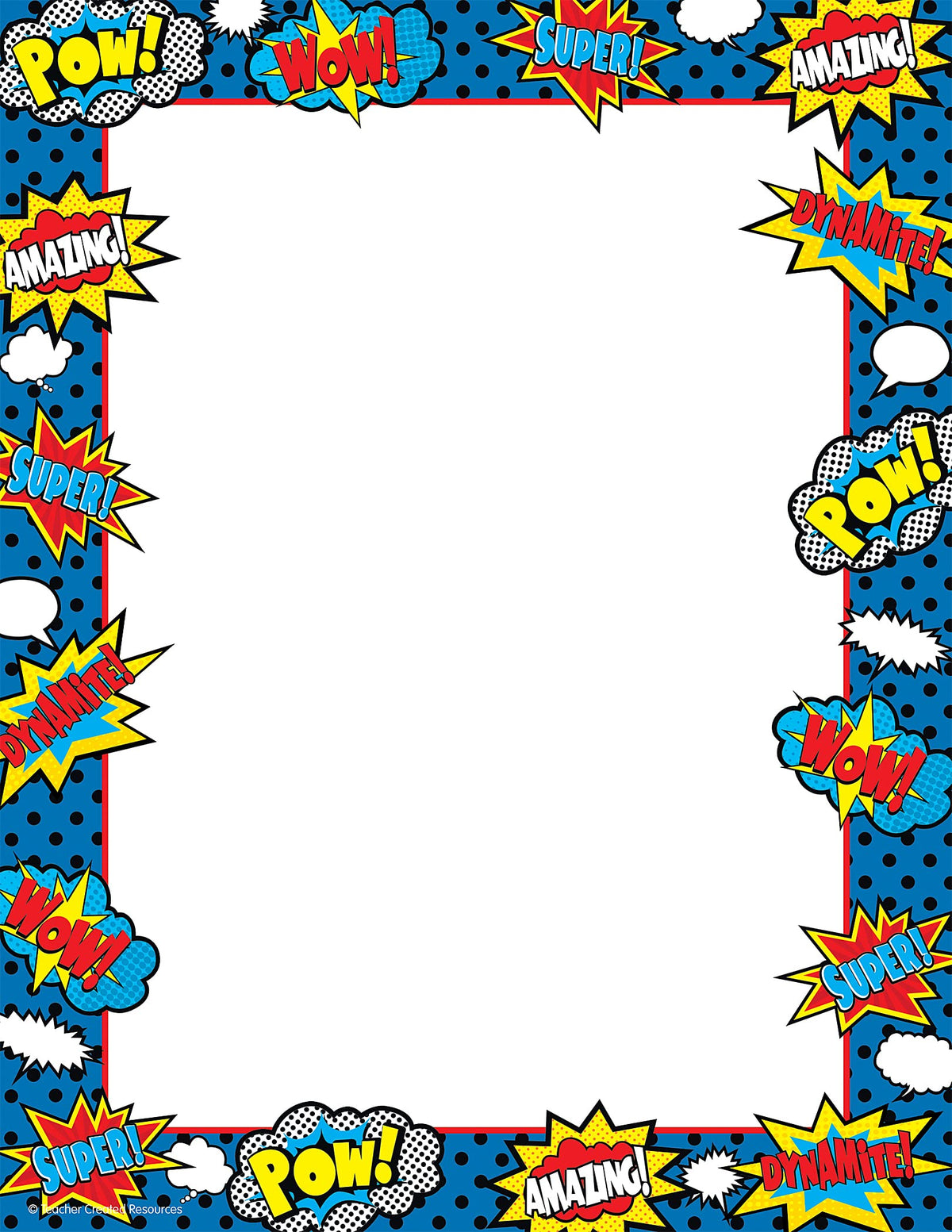 Teacher Created Resources Superhero Computer Paper (5629) 8.5 Inches X 11 Inches
