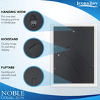Icona Bay 5X7 Picture Frames (Silver, 6 Pack), Modern Professional Frame Set, Noble Collection