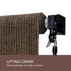 Vicllax Outdoor Roller Shade Fabric For Porch Gazebo, Patio Cordless Blinds Roll Up Shade (6' W X 6' L), Mocha