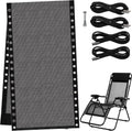 Zero Gravity Chair Replacement Fabric 21' W X 63“H, Reclining Patio Gravity Chairs Repair Cloth With 4Pcs Elastic Replacement Cord Laces, Chair Repair Cord Kit For Outdoor Lounge Chair