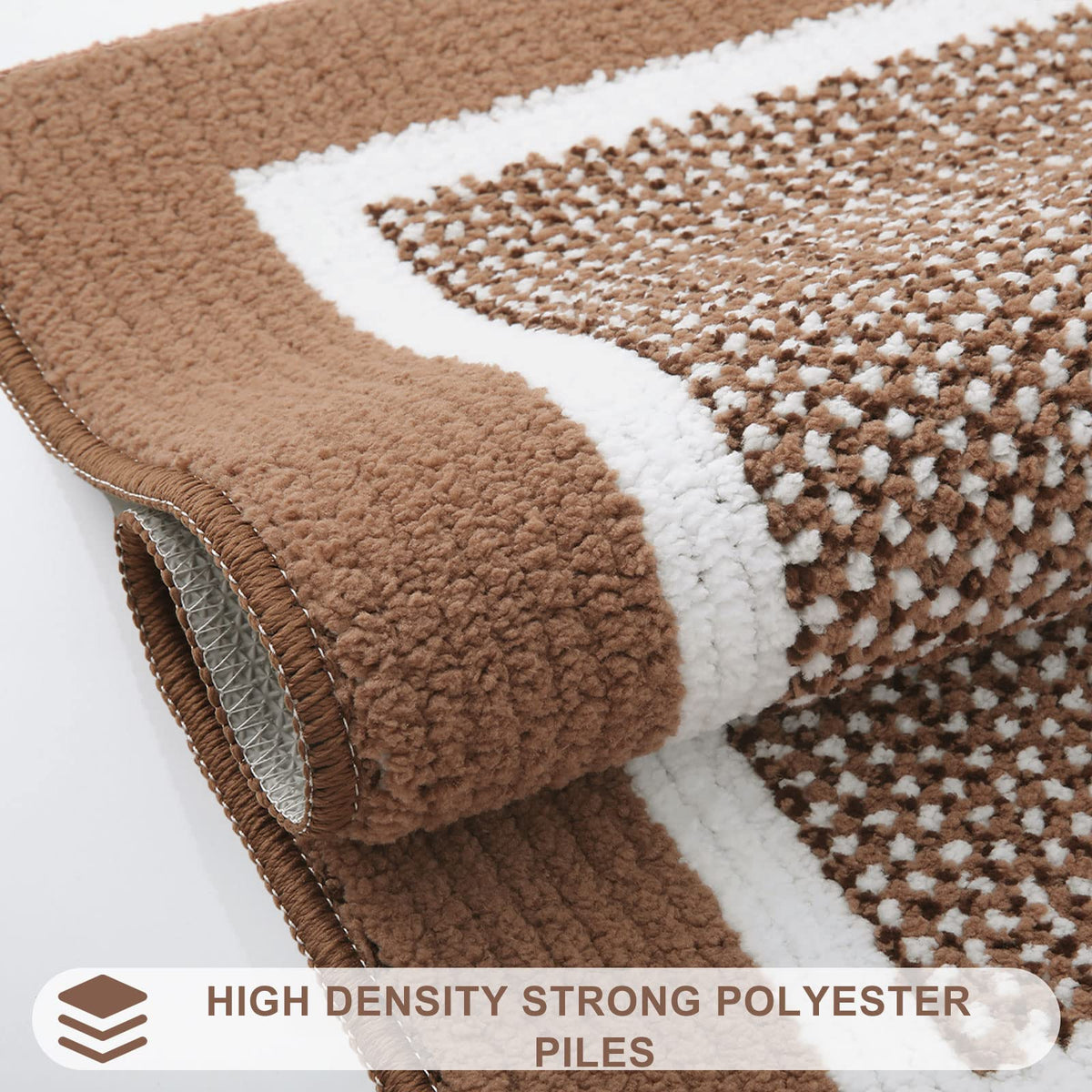Colorxy Indoor Door Mat, Non-Slip Absorbent Resist Dirt Entrance Mat, Sturdy Low-Profile Inside Floor Mats, Washable Front Entry Doormats For Entryway, 30''X17'', Brown