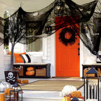 590' X 30' Halloween Creepy Cloth Spooky Halloween Decorations Indoor Outdoor Haunted House Party Decor Supplies Backdrops For