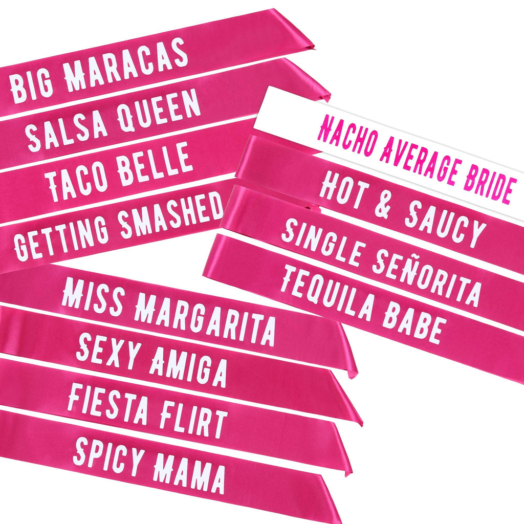 Final Fiesta Bachelorette Sashes | 12 Pack | 1 Bride to be Sash and 11 Bride Tribe Sashes with Fun Final Fiesta Phrases