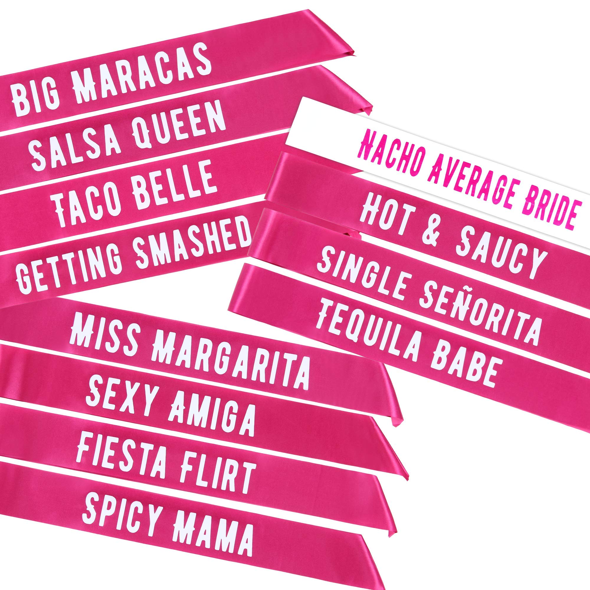 Final Fiesta Bachelorette Sashes | 12 Pack | 1 Bride to be Sash and 11 Bride Tribe Sashes with Fun Final Fiesta Phrases
