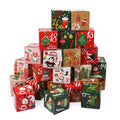 DIY Christmas 24 Days Countdown Advent Calendar 2023, 24pcs Christmas Cardboard Treasure Boxes Make & Fill Your Own Advent Calen